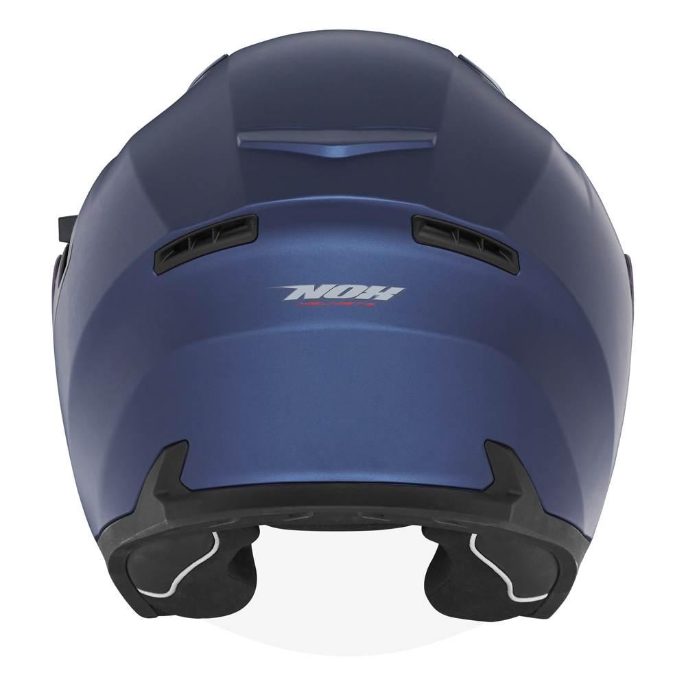 Nox Kask Otwarty Jet Z Blendą N130 Solid Kolor Niebieski Mat Rozmiar M - zdjęcie 3