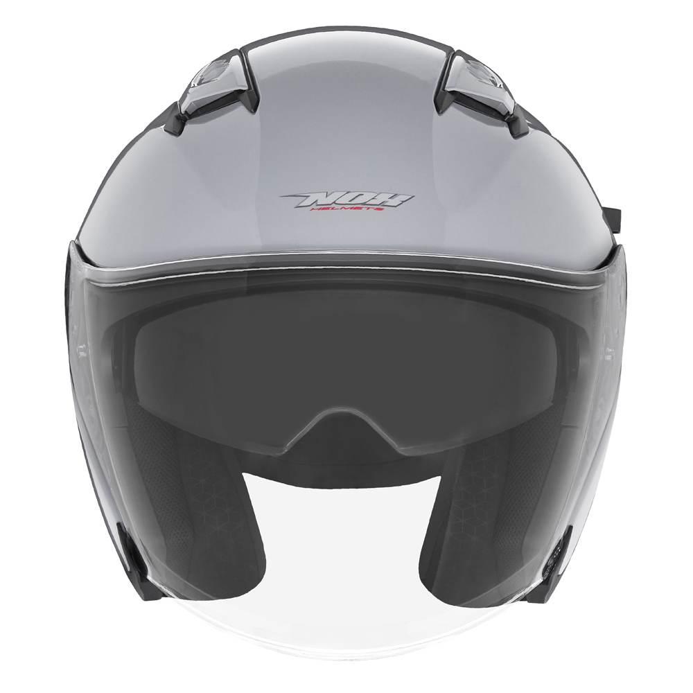 Nox Kask Otwarty Jet Z Blendą N130 Solid Kolor Szary Połysk Rozmiar M - zdjęcie 2