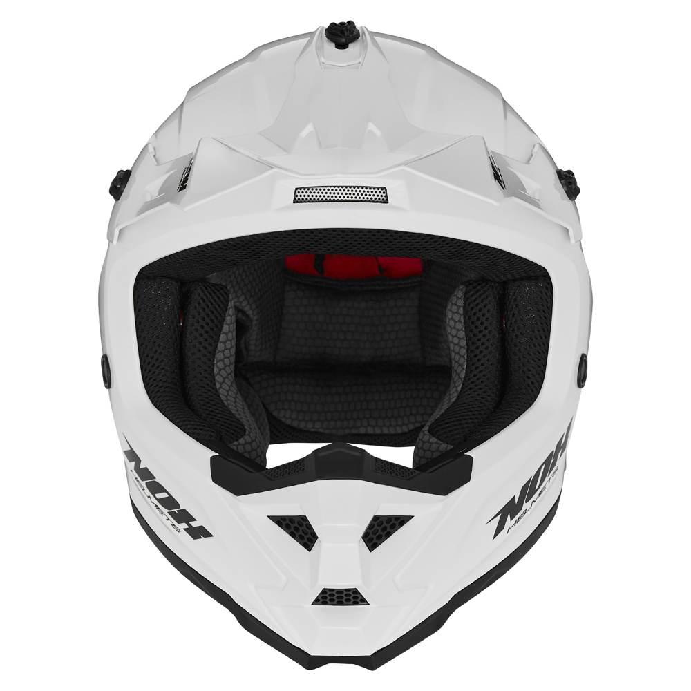 Nox Kask Cross Offroad N761 Solid Kid Junior Dziecięcy Kolor Biały Połysk R - zdjęcie 2