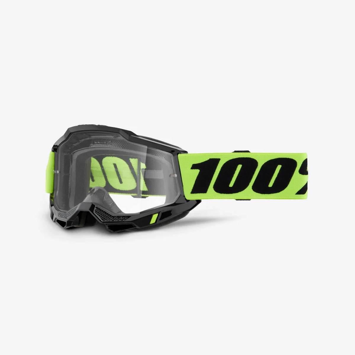 100 Procent Gogle Accuri 2 Neon Yellow - Clear Lens Kolor Żółty Fluo/Czarny