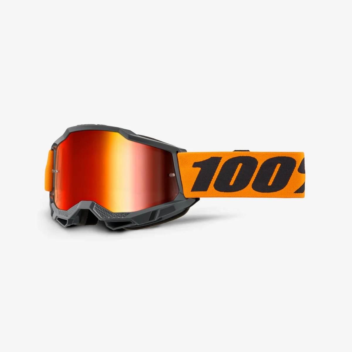 100 Procent Gogle Accuri 2 Orange - Mirror Red Lens Kolor Czarny/Pomarańczo - zdjęcie 2