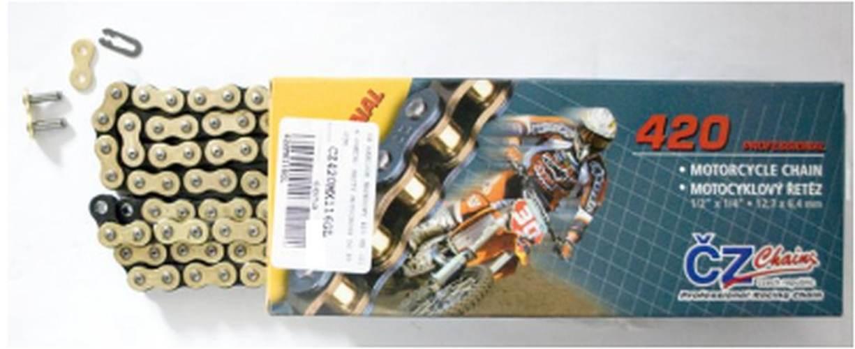 Cz Łańcuch Napędowy 420 Mx 128 Ogniw Złoty Motocross Do 85 Ccm 22,0 Kn + Za