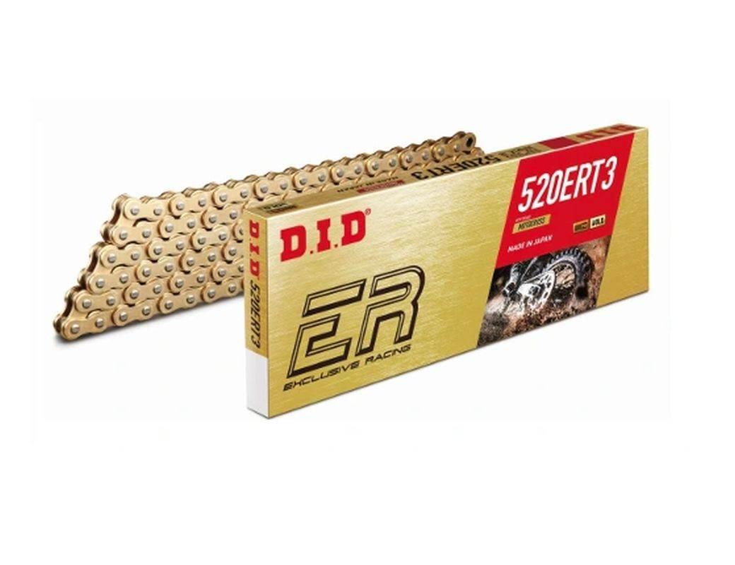 Did Łańcuch Napędowy 520Ert3Gg-120 120-Ogniw Bez O-Ringów Złoty Złoty Otwar