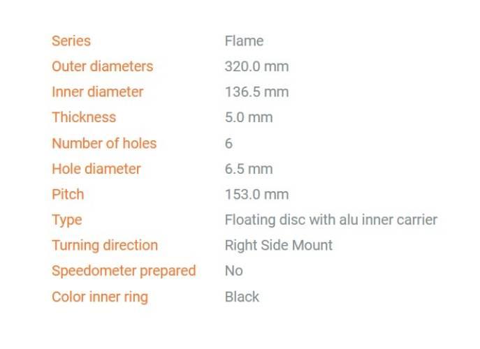 Moto-Master Tarcza Hamulcowa Pływająca Flame Przód 320Mm Z Aluminiowym Środ - zdjęcie 2