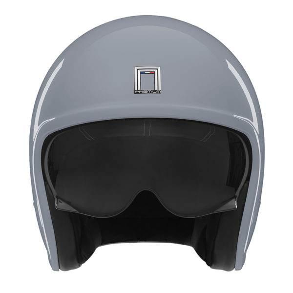 Nox Premium Kask Otwarty Jet Next Solid Kolor Szary Połysk Rozmiar M Ciemna - zdjęcie 2