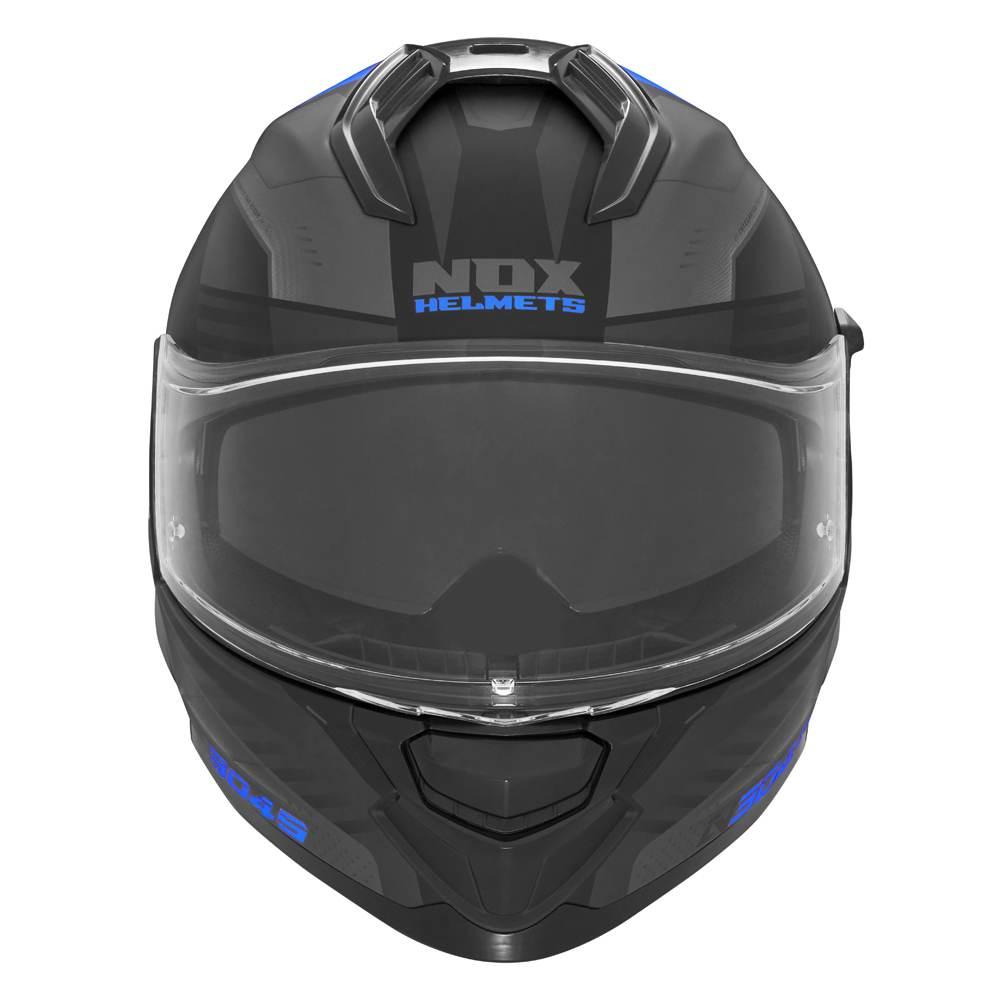 Nox Kask Integralny Full Face Z Blendą N304S Carver Kolor Czarny/Niebieski - zdjęcie 2