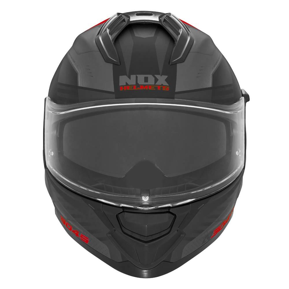 Nox Kask Integralny Full Face Z Blendą N304S Carver Kolor Czarny/Czerwony M - zdjęcie 2