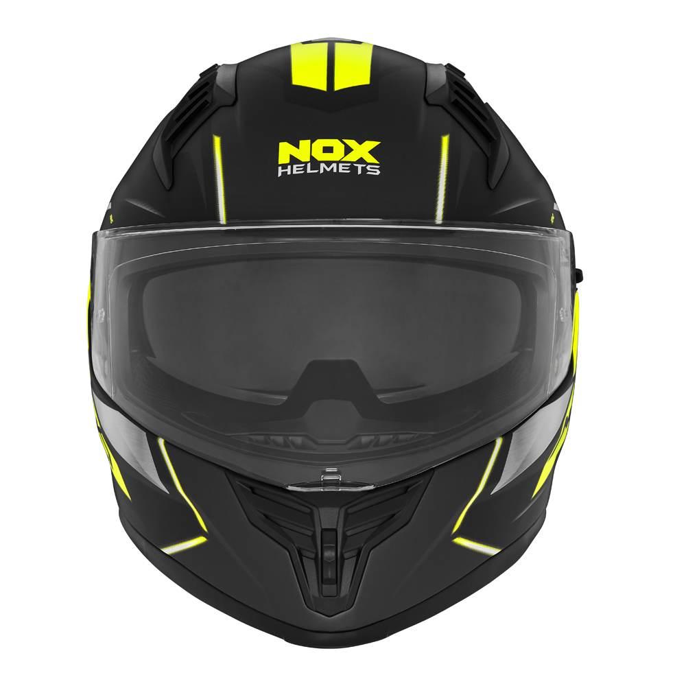 Nox Kask Integralny Full Face Z Blendą N401 Xeno Kolor Czarny/Żółty Fluo Ma - zdjęcie 2