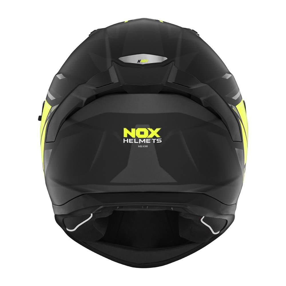 Nox Kask Integralny Full Face Z Blendą N401 Xeno Kolor Czarny/Żółty Fluo Ma - zdjęcie 3