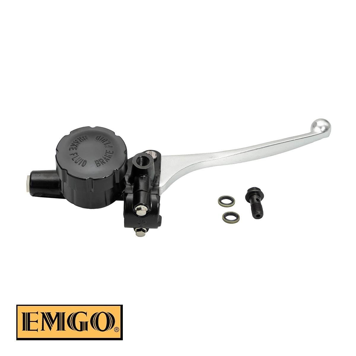 Emgo Pompa Hamulca Przedniego Kompletna 15,8Mm Z Mocowaniem Lusterka I Dźwi