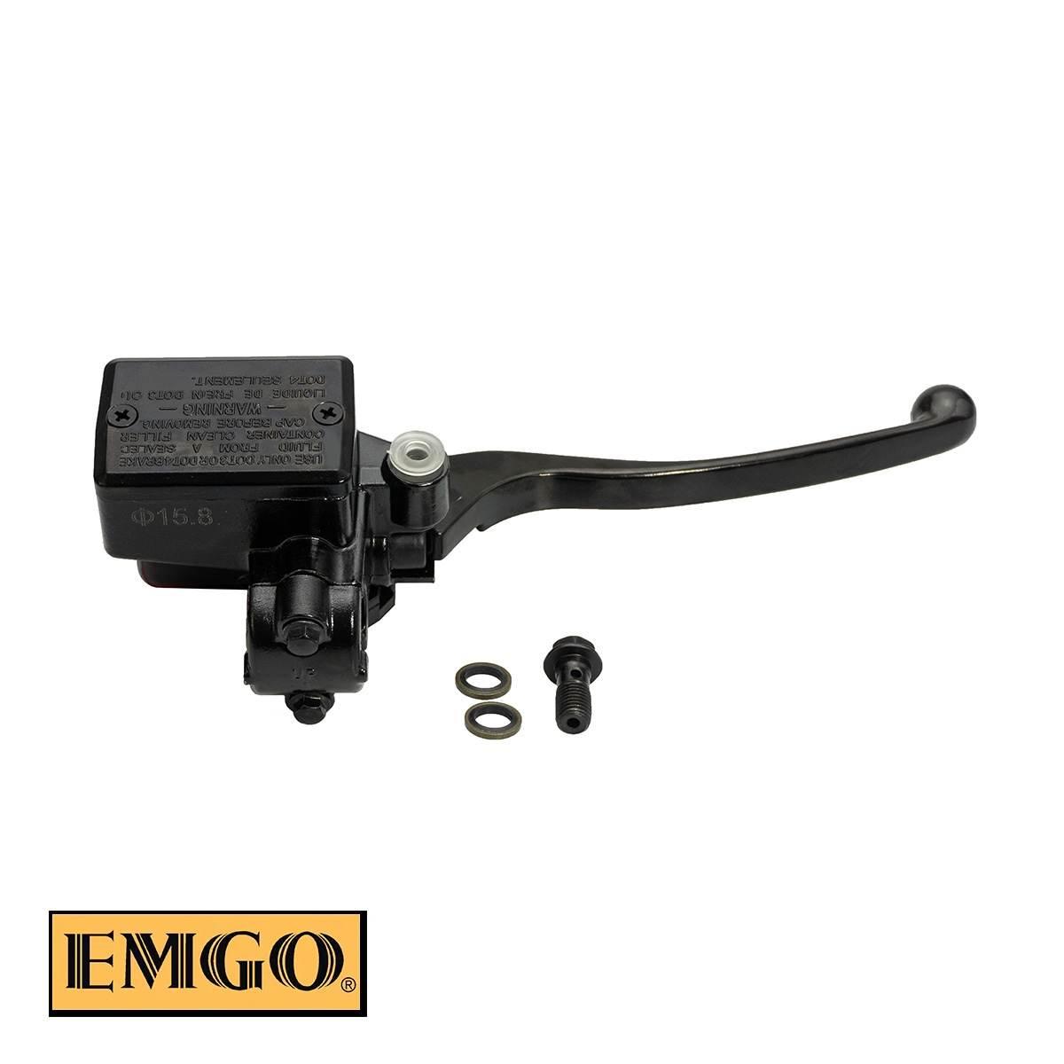 Emgo Pompa Hamulca Przedniego Kompletna 15,8Mm Z Mocowaniem Lusterka I Dźwi