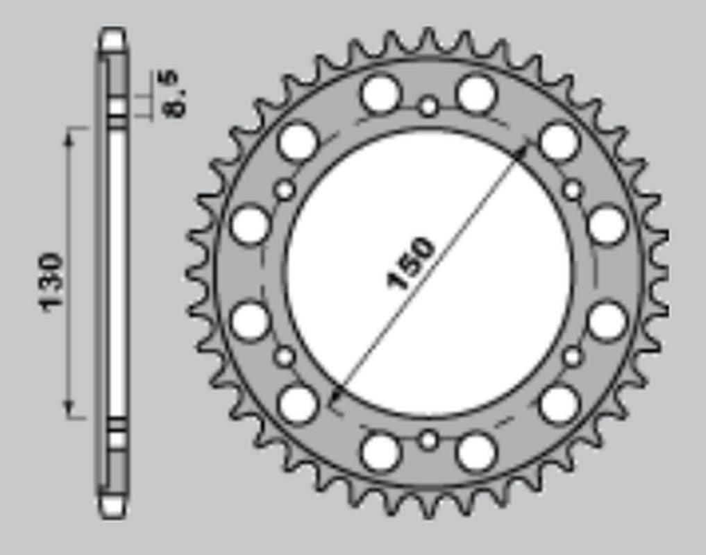 Pbr Zębatka Tylna 298 40 C45 Honda Ns 400R '85-'88, Vfr 400R '86 Jtr298.40