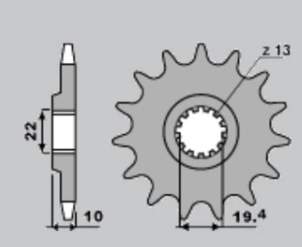 Pbr Zębatka Przednia 435 16 Suzuki Dr 350 '90-'99 +1 Drz 400 '00-'20 +1 Jtf