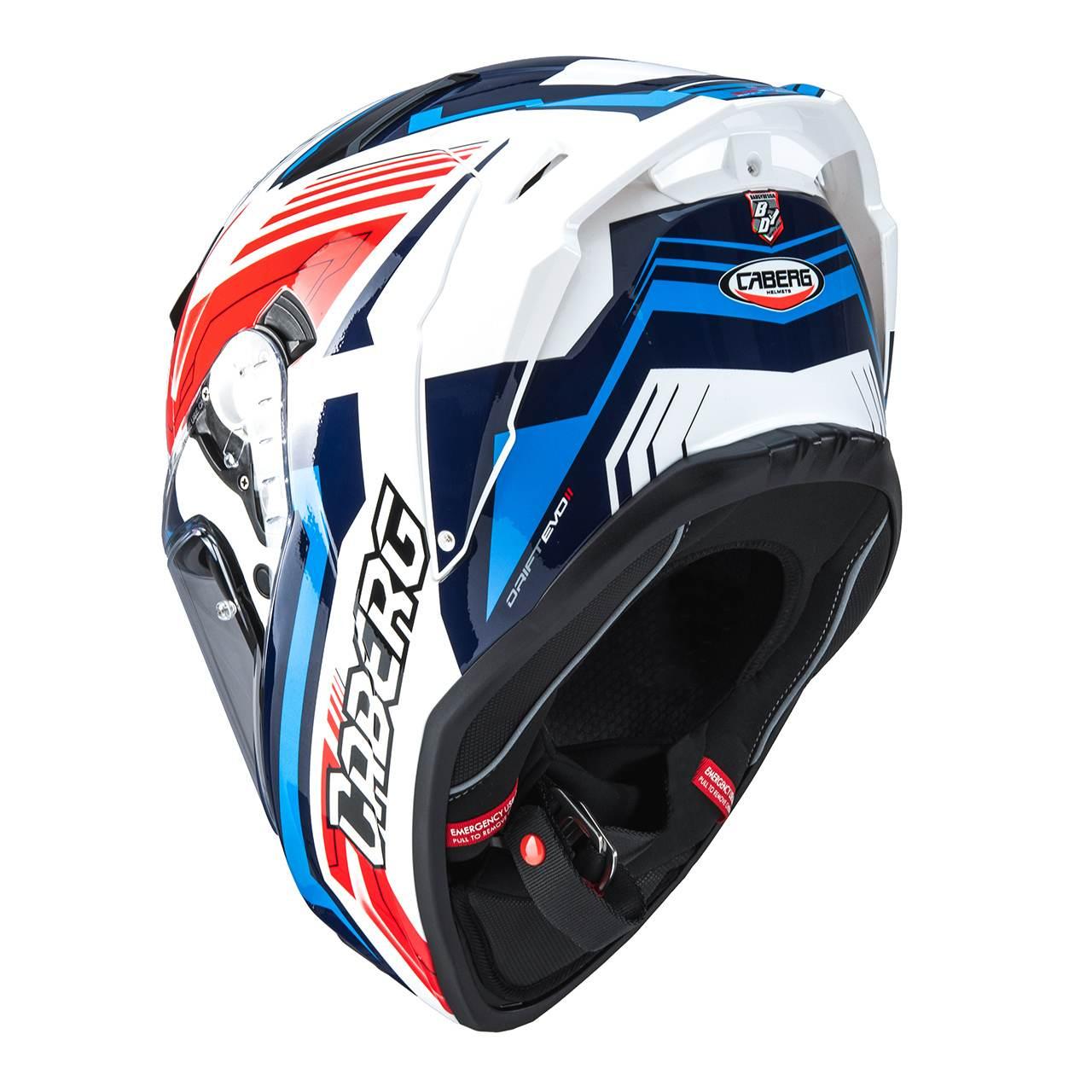Caberg Kask Integralny Z Blendą Model Drift Evo Ii Jarama Kolor Biały/Czerw - zdjęcie 3