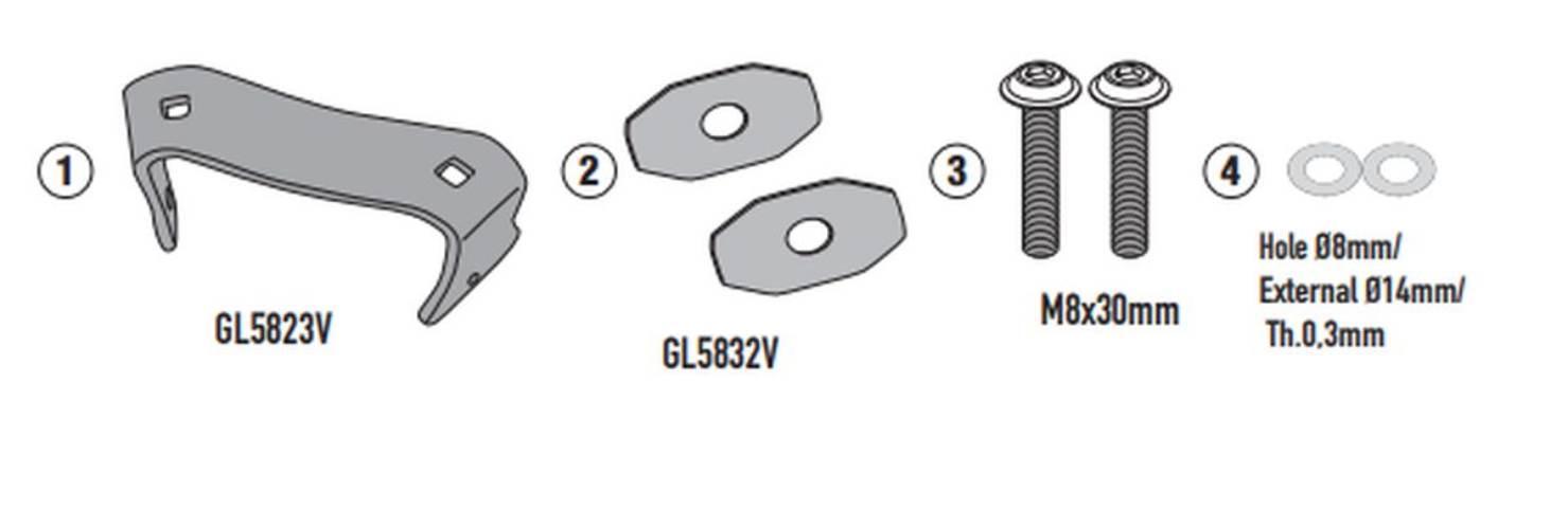 Kappa Adapter Do Zamontowania Stelaża Bocznego Klo5145Mk I Klo5145Cam Bmw F