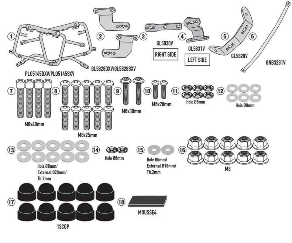 Kappa Stelaż Kufrów Bocznych Monokey Cam Side Bmw F 900 Gs '24-, - Pod Kufr