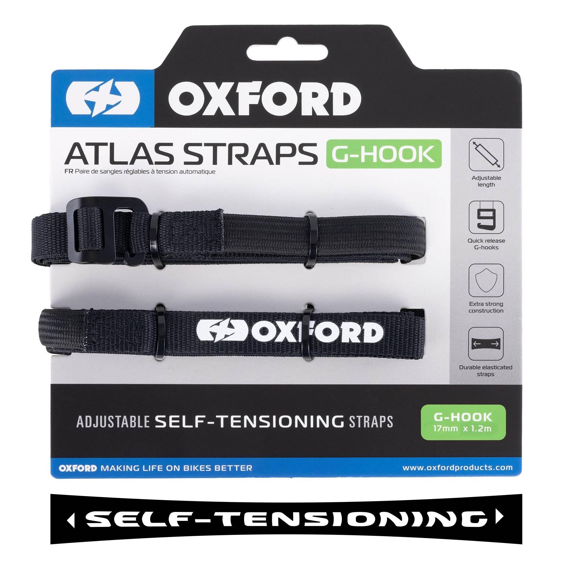 Oxford Pasy Transportowe Atlas G-Hook 17Mm X 1,2 M Kolor Czarny