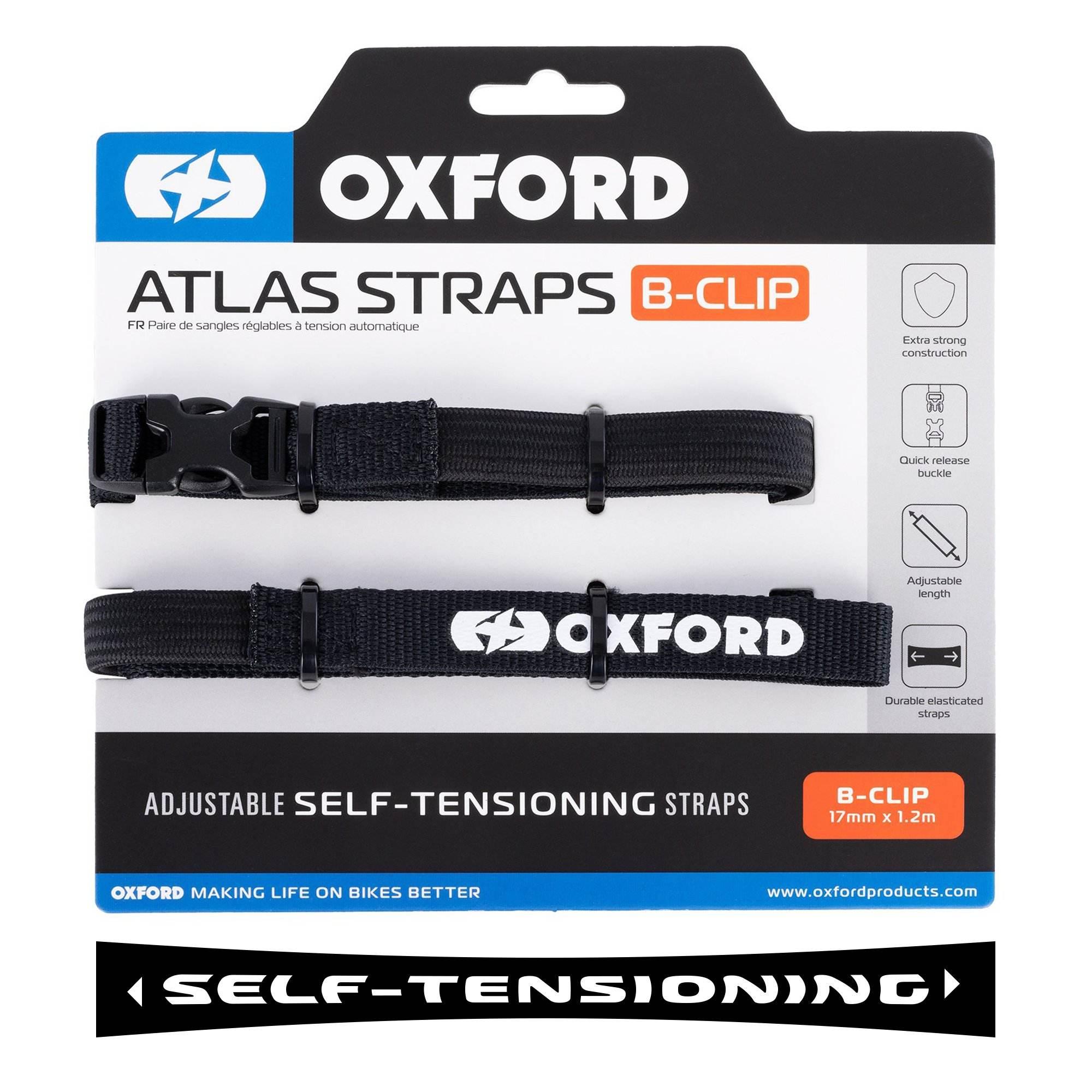Oxford Pasy Transportowe Atlas B-Clip 17Mm X 1,2 M Kolor Czarny
