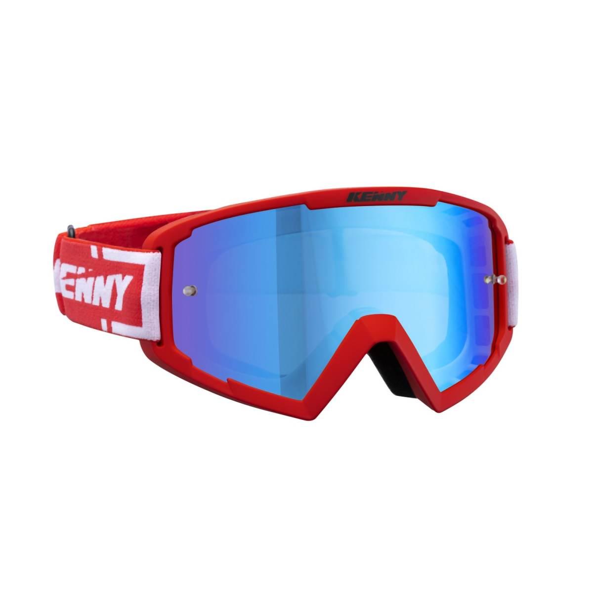 Kenny Racing Gogle Model Track Red - Blue Lens - Kolor Czerwony/Biały Szybk