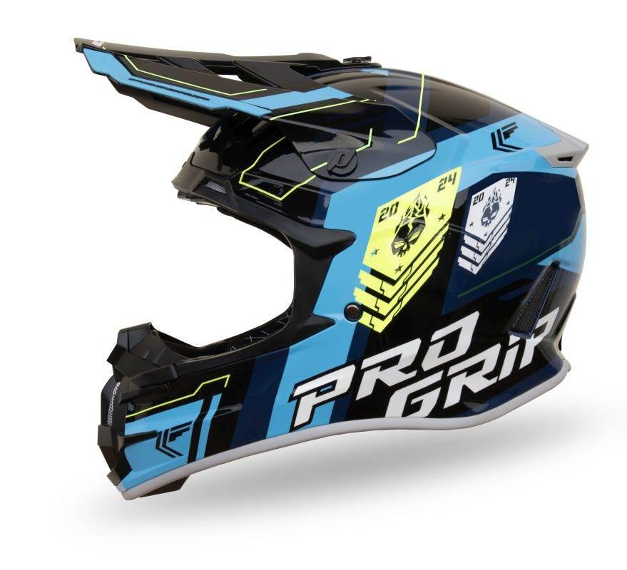 Progrip Kask Cross Pg3080 Spirits Kolor Czarny Niebieski Rozm. Xl 3080-150