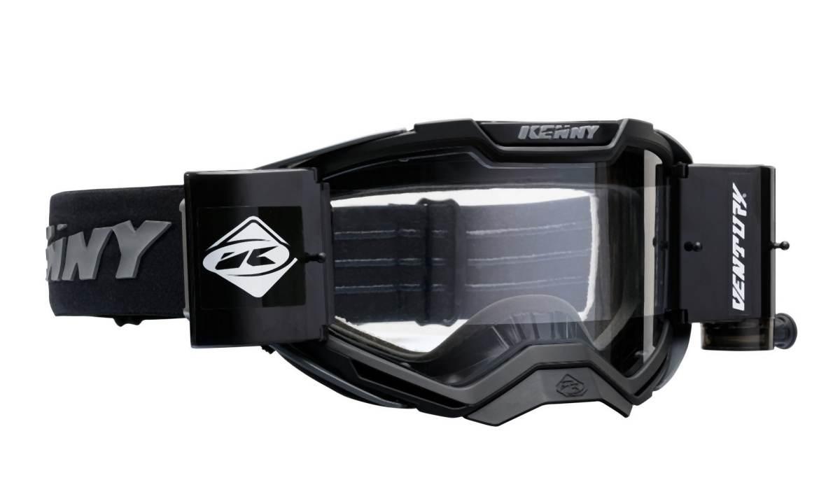 Kenny Racing Gogle Roll-Off Model Ventury Kolor Czarny Szyba Przeżroczysta