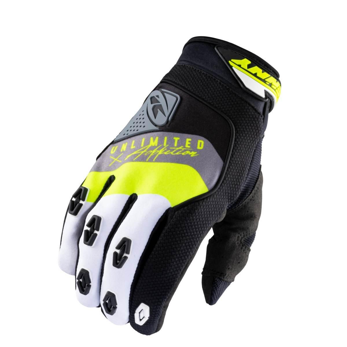Kenny Racing Rękawice Cross/Enduro Model Safety Black/Grey/Yellow Kolor Cza
