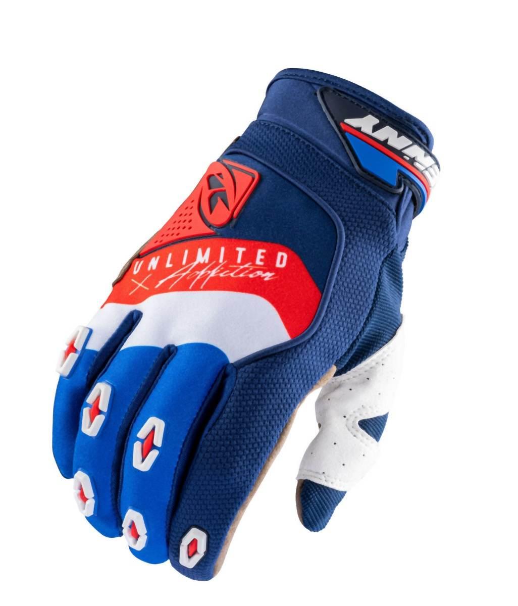 Kenny Racing Rękawice Cross/Enduro Model Safety Navy/White/Red Kolor Niebie