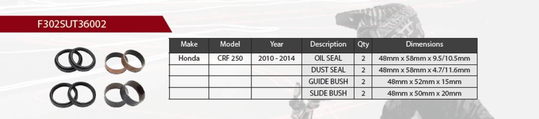 Showa Zestaw Naprawczy Amortyzatora Przedniego Honda Crf 250 '10-'14 Uszcze