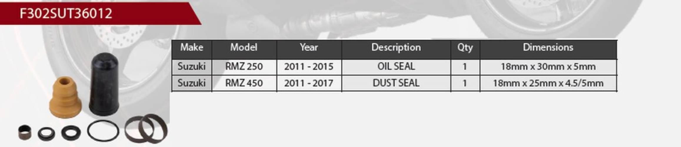 Showa Zestaw Naprawczy Amortyzatora Tylnego Suzuki Rmz 250 '11-'15, Rmz 450