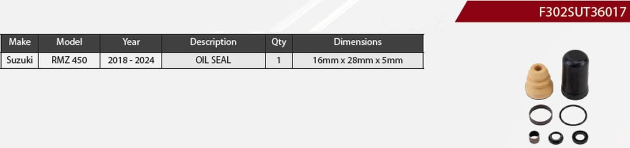 Showa Zestaw Naprawczy Amortyzatora Tylnego Suzuki Rmz 450 '18-'24 Service