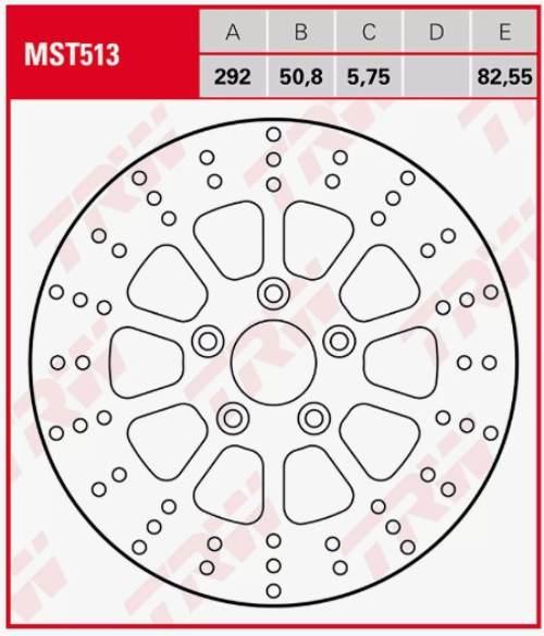 Trw Zf Tarcza Hamulcowa Tył Harley Davidson Flh Flhr Flht 1340 Electra, Fat