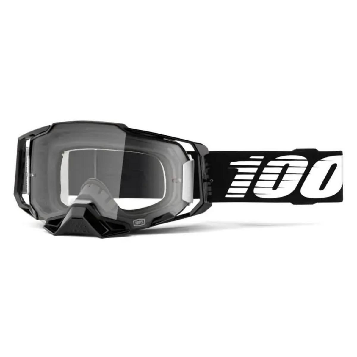 100 Procent Gogle Armega Black - Clear Lens - Kolor Czarny Szybka Przeźrocz