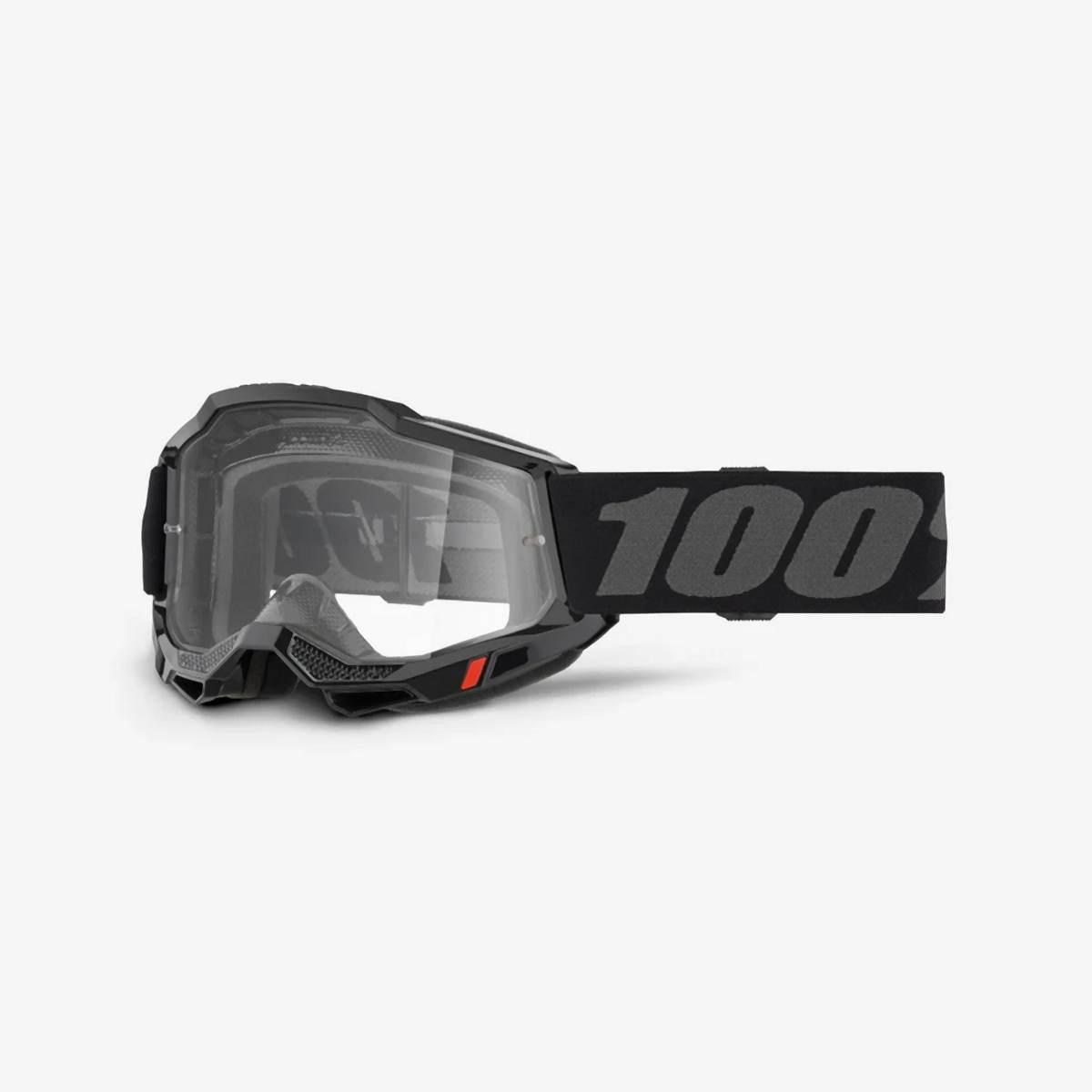 100 Procent Gogle Accuri 2 Black - Clear Lens - Kolor Czarny Szybka Przeźro