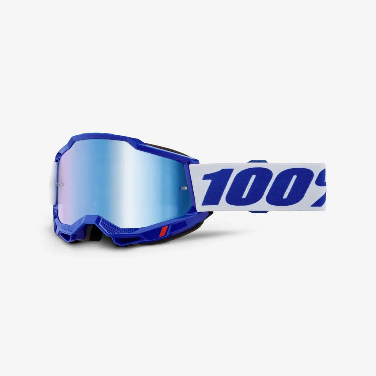 100 Procent Gogle Accuri 2 Blue - Mirror Blue Lens - Kolor Niebieski/Biały