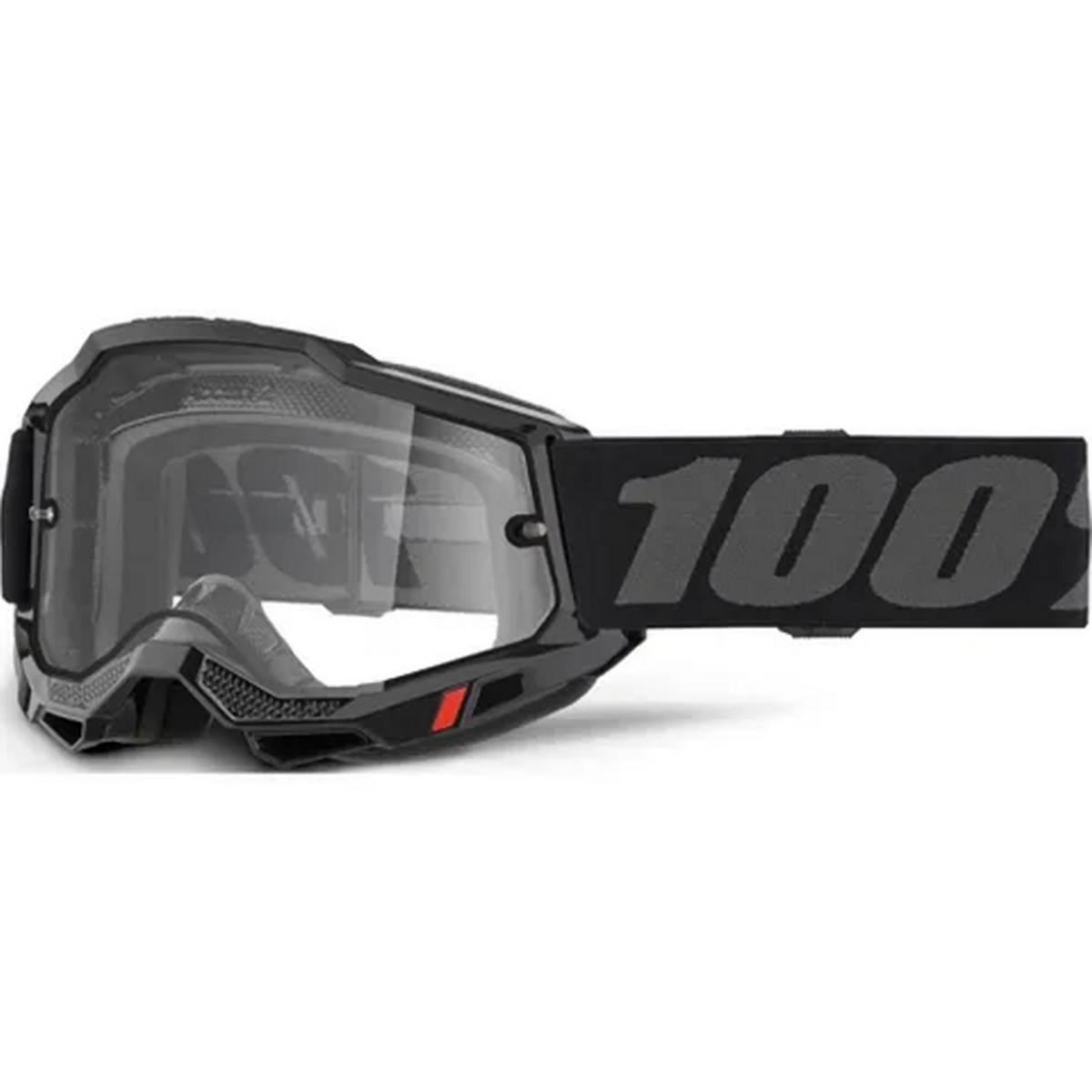 100 Procent Gogle Accuri 2 Enduro Moto Black - Clear Lens - Kolor Czarny/Sz