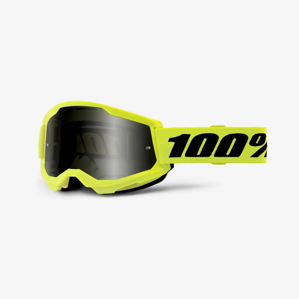 100 Procent Gogle Strata 2 Sand Neon Yellow - Smoke Lens - Kolor Żółty/Czar