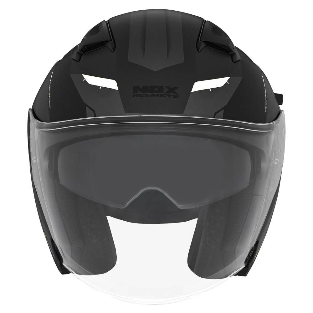 Nox Kask Otwarty Jet Z Blendą N130 Klint Kolor Czarny/Szary/Biały Mat Rozmi - zdjęcie 2
