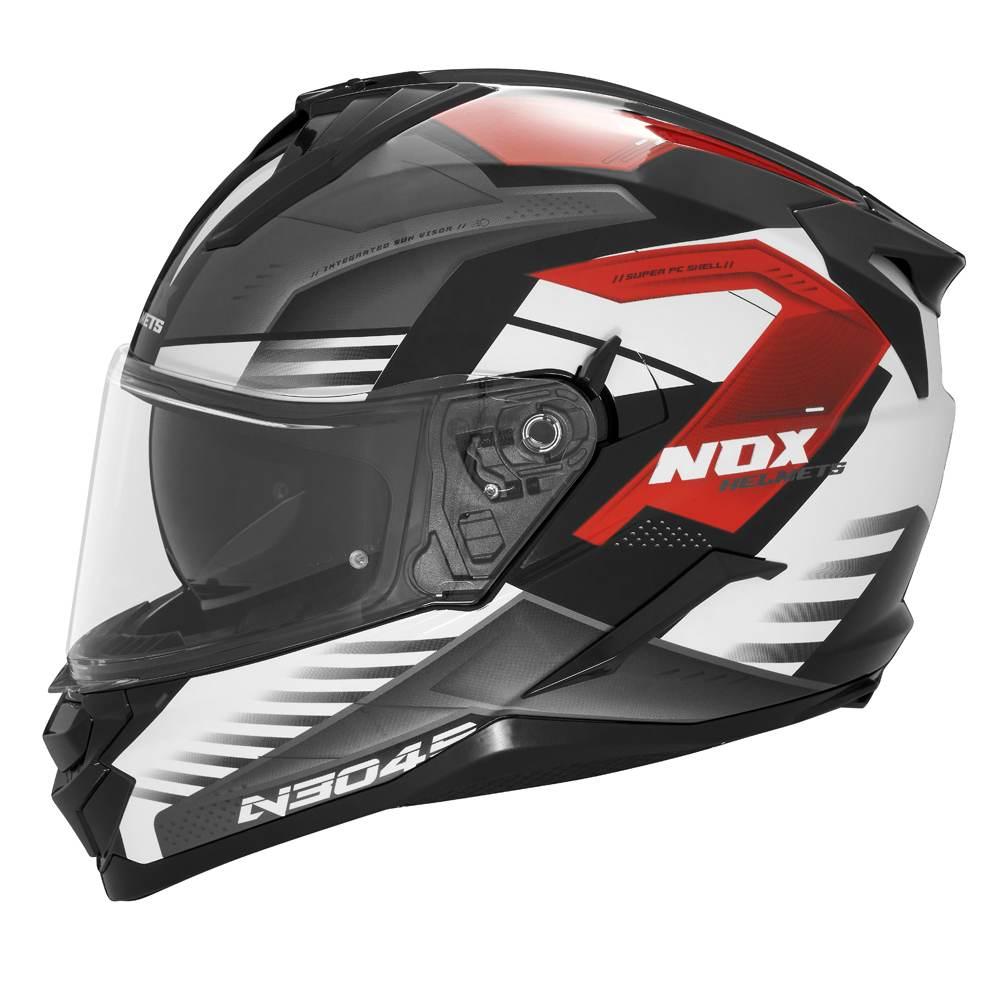 Nox Kask Integralny Full Face Z Blendą N304S Carver Kolor Czarny/Biały/Czer