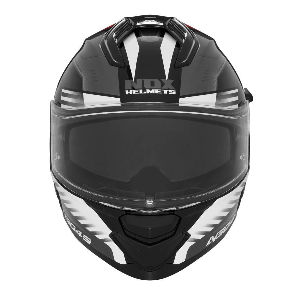 Nox Kask Integralny Full Face Z Blendą N304S Carver Kolor Czarny/Biały/Czer - zdjęcie 2