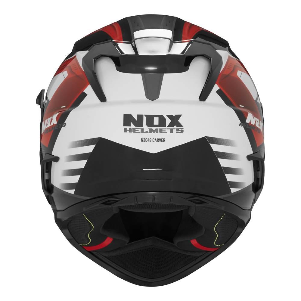 Nox Kask Integralny Full Face Z Blendą N304S Carver Kolor Czarny/Biały/Czer - zdjęcie 3