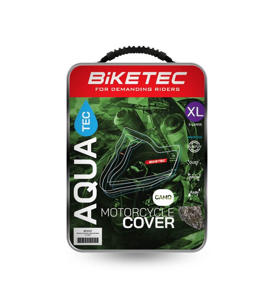 Biketec Pokrowiec Wodoodporny Aquatec Na Motocykl Kolor Camo Kamuflaż Masku