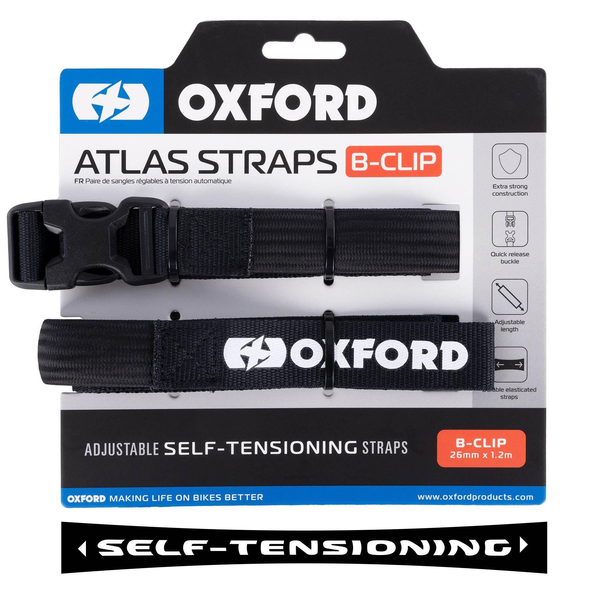 Oxford Pasy Transportowe Atlas B-Clip 26Mm X 1,2 M Kolor Czarny