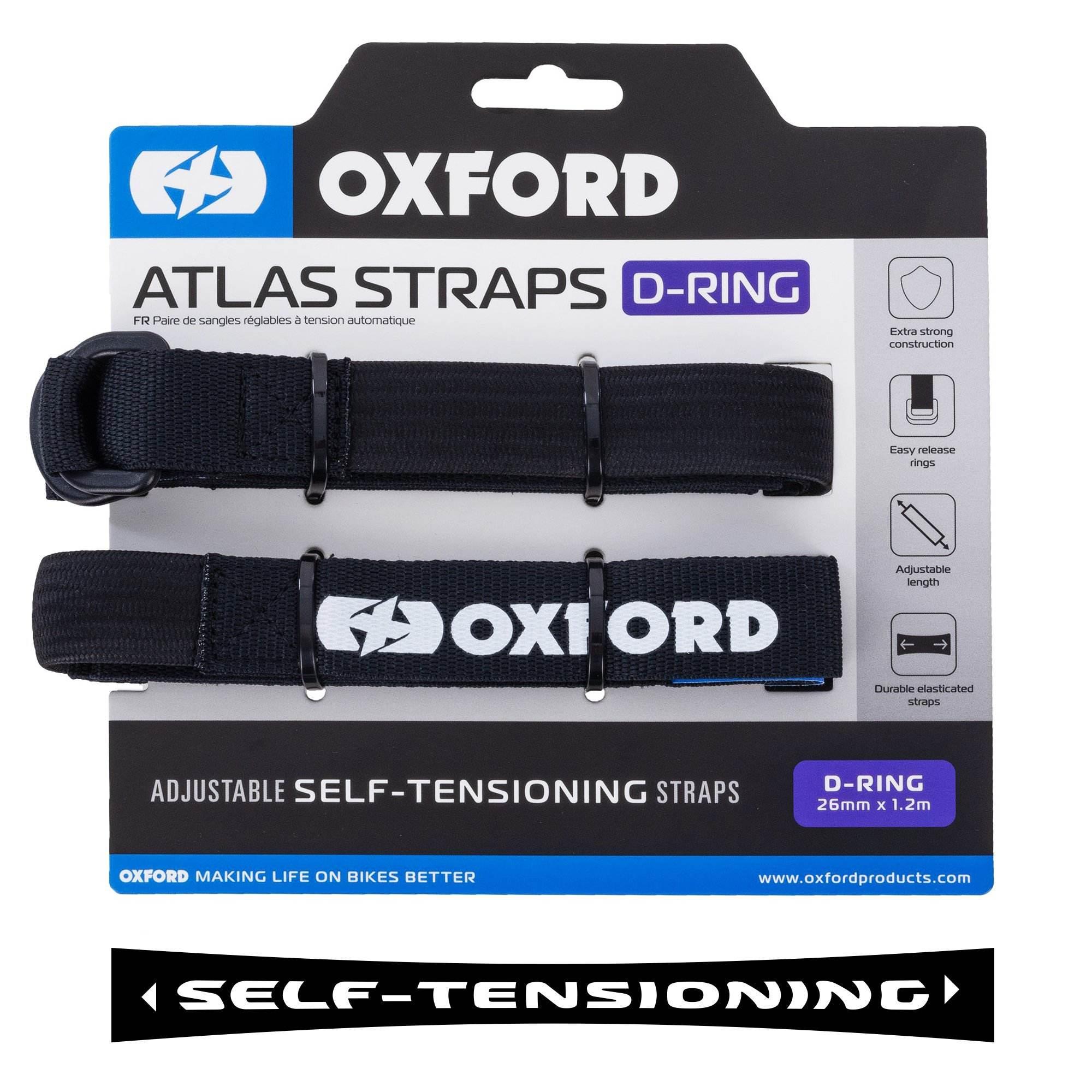 Oxford Pasy Transportowe Atlas D-Ring 26Mm X 1,2 M Kolor Czarny
