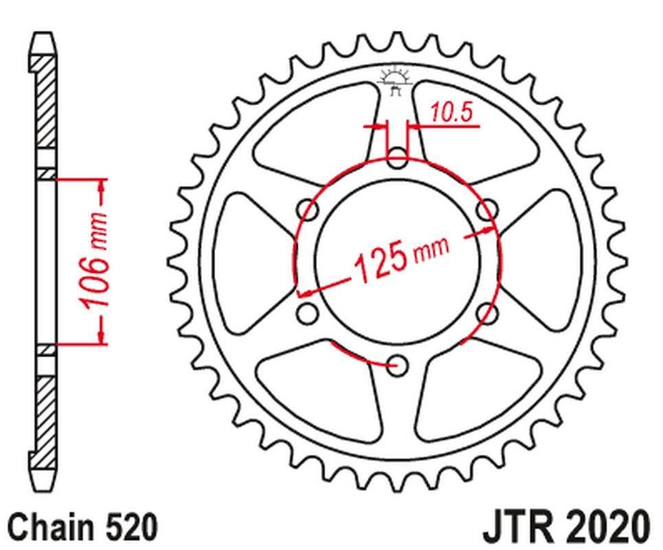 Jt Zębatka Tylna 4530 51 453051Jt Triumph Daytona 660 '24-, Tiger Sport 660