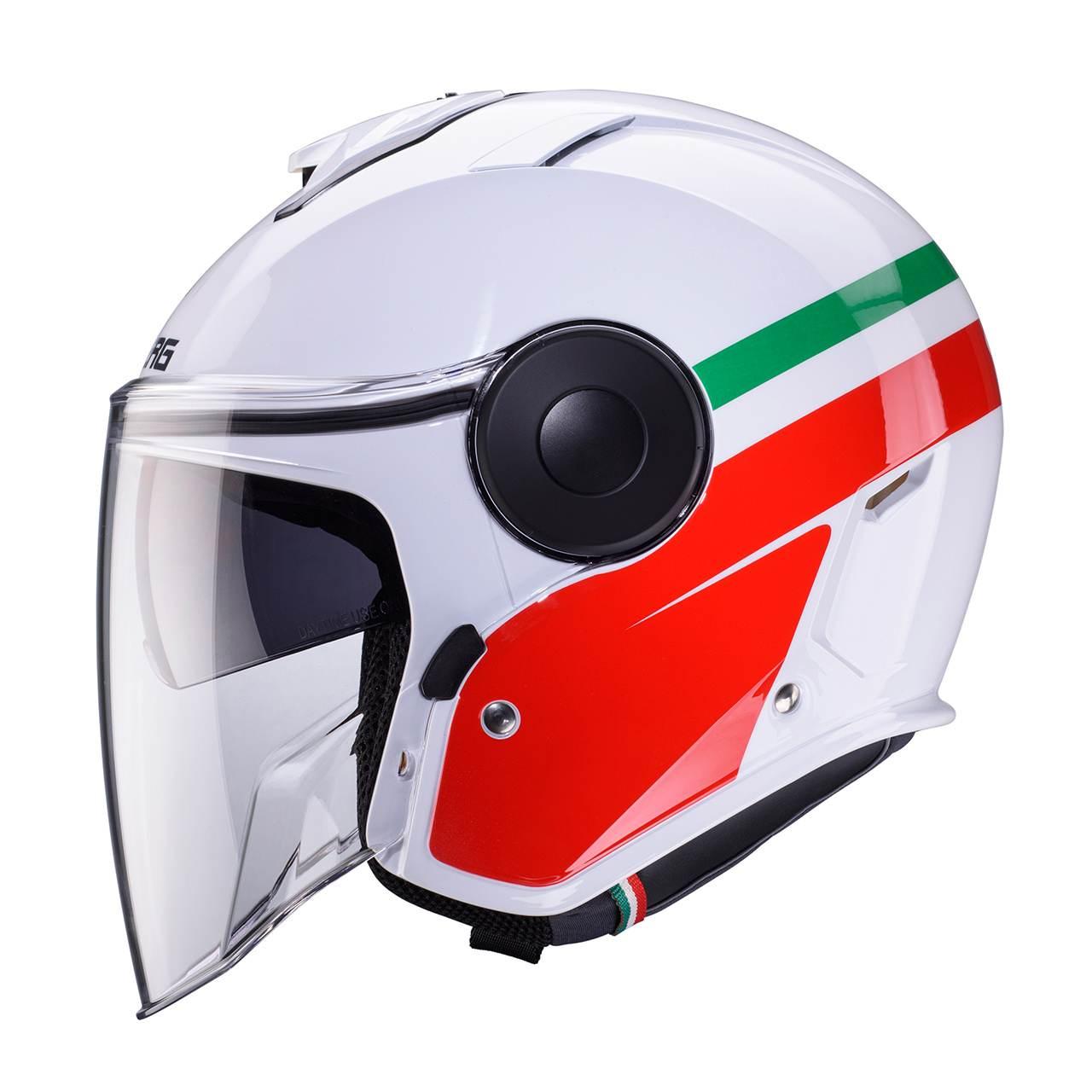 Caberg Kask Otwarty Jet Z Blendą Model Soho Zephyr Kolor Biały/Zielony/Czer - zdjęcie 2