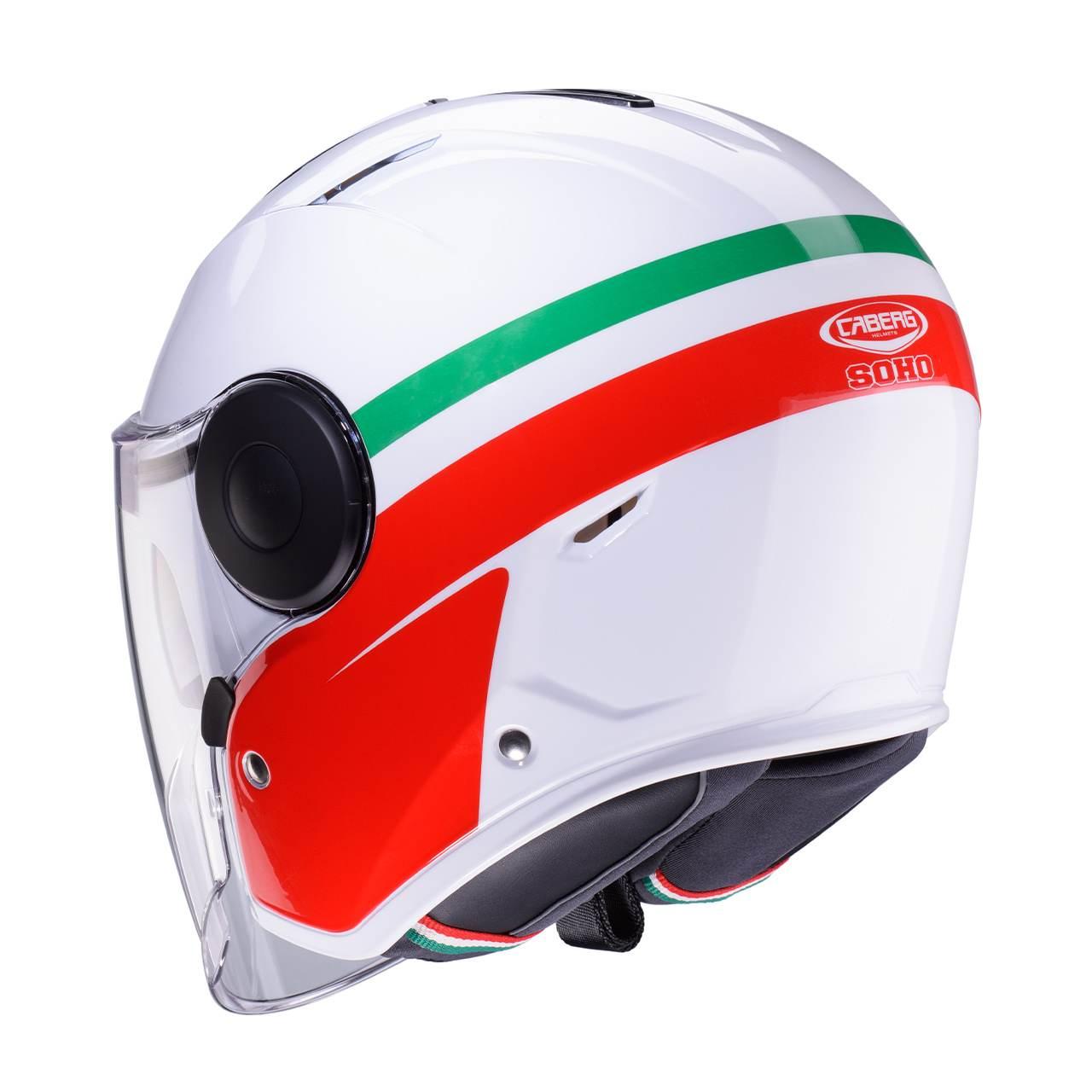 Caberg Kask Otwarty Jet Z Blendą Model Soho Zephyr Kolor Biały/Zielony/Czer - zdjęcie 3