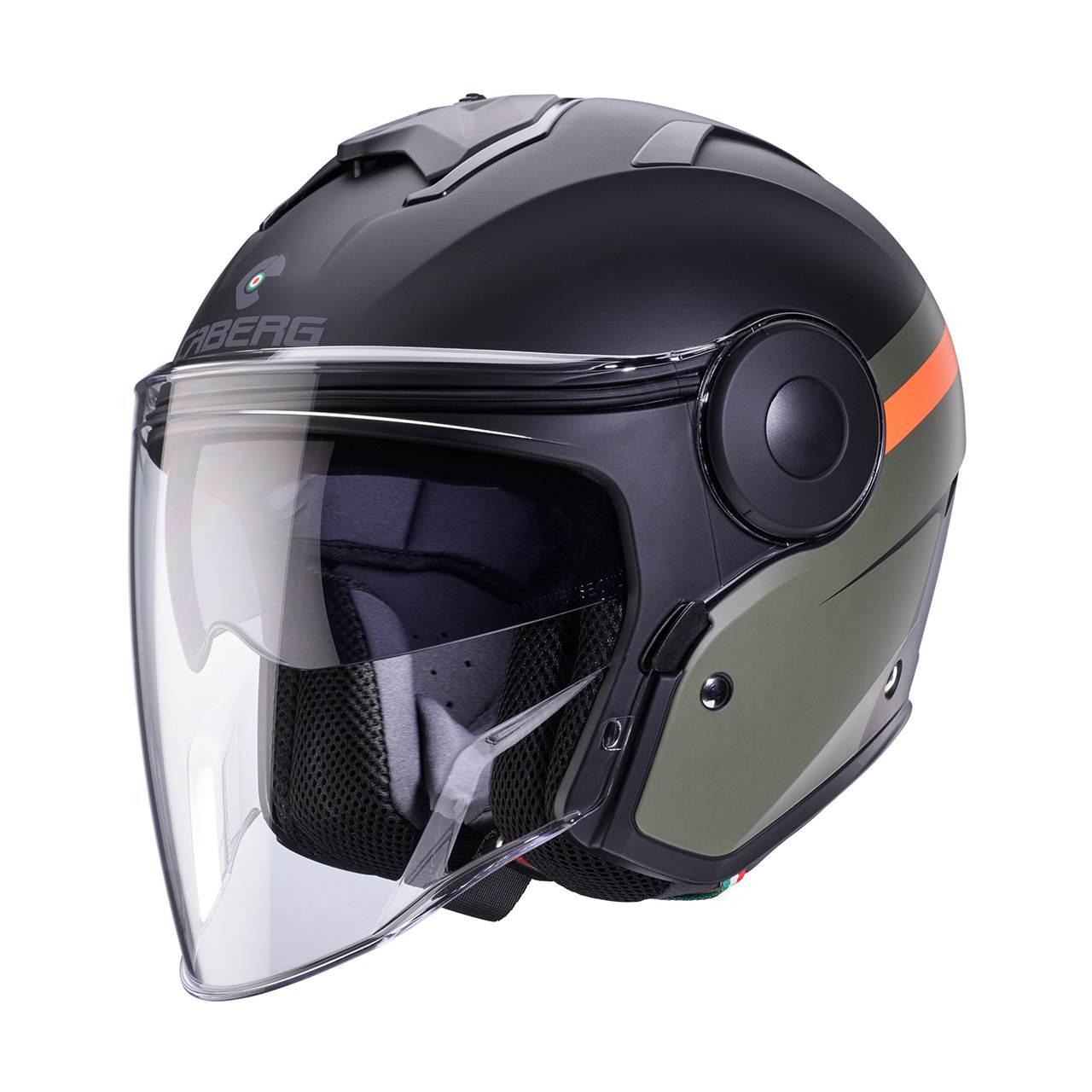 Caberg Kask Otwarty Jet Z Blendą Model Soho Zephyr Kolor Czarny/Zielony/Pom