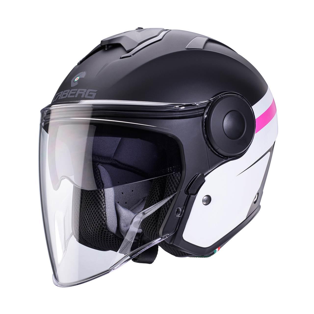 Caberg Kask Otwarty Jet Z Blendą Model Soho Zephyr Kolor Czarny Mat/Biały/F