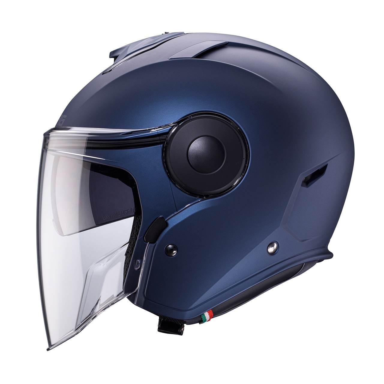 Caberg Kask Otwarty Jet Z Blendą Model Soho Solid Kolor Niebieski Mat - Blu - zdjęcie 2
