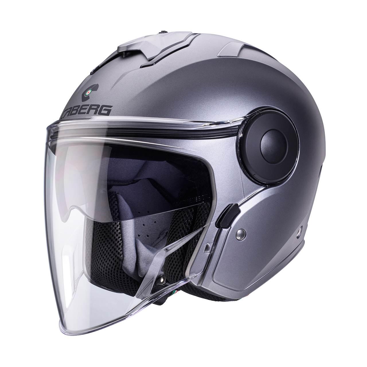 Caberg Kask Otwarty Jet Z Blendą Model Soho Solid Kolor Szary Mat - Gunmeta